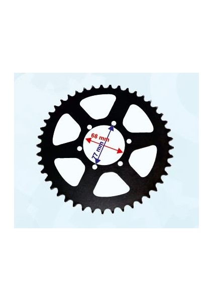 Rx3 Evo Arka Dişli 520-45T Iç 68 mm 6 Delikli