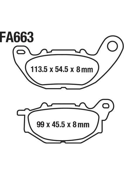 Yamaha R25 Ön Fren Disk Balatası FA663 Gold