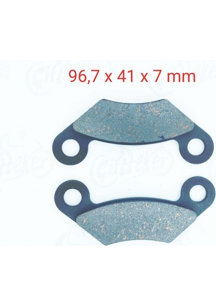 Atv Linhai - Keeway Gtx 300 Quad Ön Fren Disk Balatası Yuvarlak Delik 2 Kulak FA483 Gold