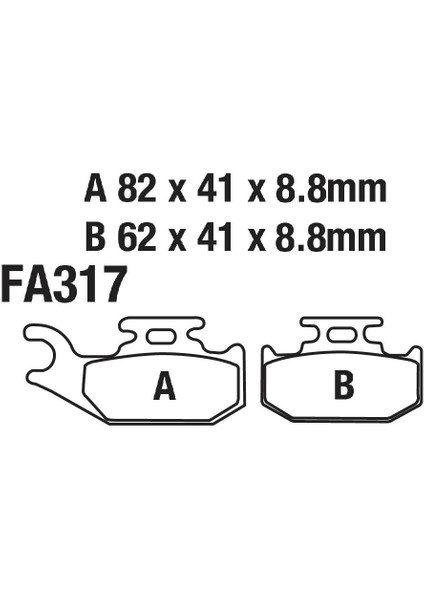 Arka Fren Disk Balatası FA317 Bombardie Can-Am Cannondale John Deere