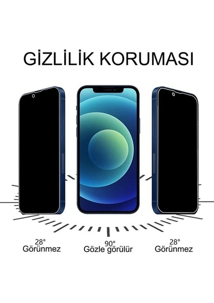 Trend Case iPhone 14 Uyumlu Privacy (Hayalet) Temperli Cam Ekran Koruyucu 9d Hayalet Cam Koruyucu