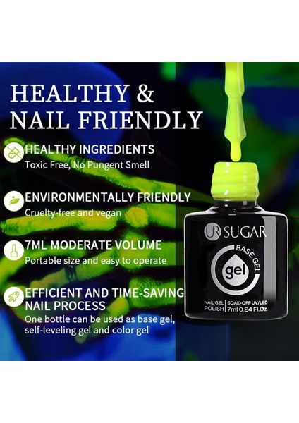 7ml Neon Rubber Base Gel URB044 (56136)