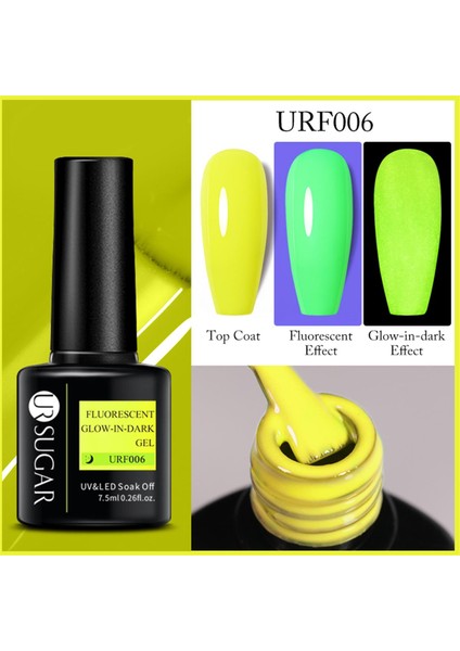 Ur Sugar 7.5 ml Floresan - Fosforlu kalıcı oje URF006 (54126)