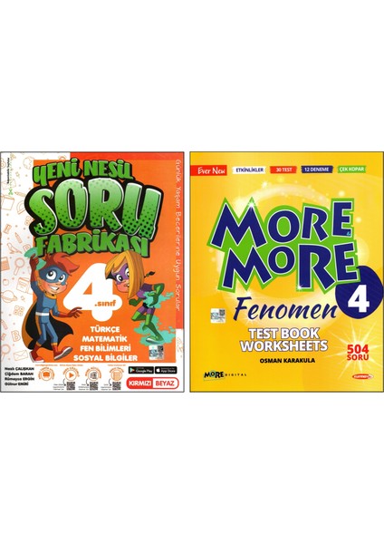 + More And More 4.Sınıf Soru Fabrikası + Test Book Worksheets 2 Kitap