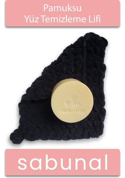 Yüz Temizleme Lifi - El Yapımı Pamuklu Kese Siyah modelleri