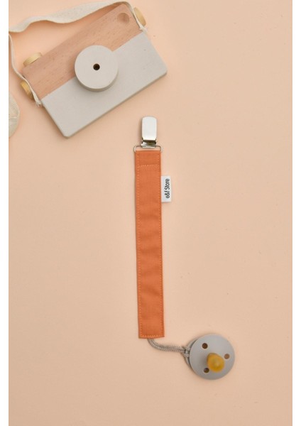 Bej Somon Hardal Sarısı Emzik Askısı Seti - 3'lü Emzik Zinciri Seti - %100 Pamuk Kumaş fiyatları