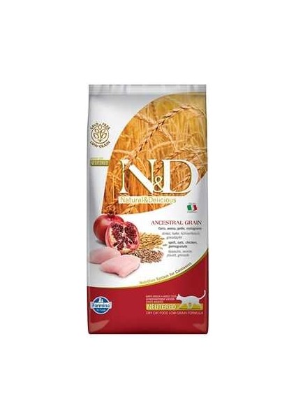 Ancestral Grain Tavuklu ve Narlı Düşük Tahıllı Kısırlaştırılmış Kedi Maması 5 kg