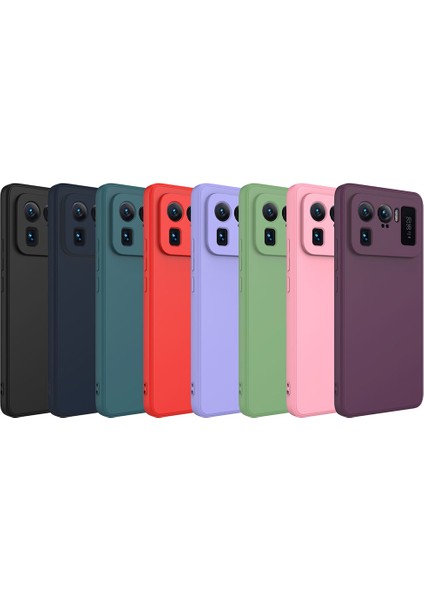 Case World Xiaomi Mi 11 Ultra ile Uyumlu Kapak Kamera Korumalı Içi Kadife Lansman Silikon Kılıf - Lacivert