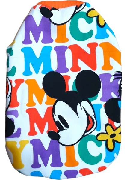 Kedi Köpek Kıyafetleri Renkli Yazılı Tshirt