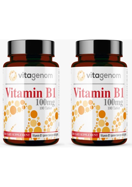 B1 Vitamin 100 Mg 200 Tablet 2 Kutu