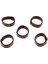 5x5 Adet Pu Deri Döngü Saat Bandı Tutucu Yerini Yaltme Yüzük 20mm Koyu Kahverengi 5 Pcs (Yurt Dışından) 1