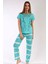 Kısa Kol Pijama Takım YEŞIL-441027 2