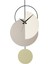 Muyika Madeco Metal 68-31CM Dekoratif Duvar Saati (Gri-Yeşil-Krem) Mds-50 4