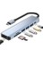 USB Type-C To 4K@30Hz HDMI Kablosu + Sd/ Tf Kart Okuyucu + Usb3.0 + 2xusb2.0 + Pd 87W Çevirici Kablo 1