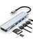 USB Type-C To 4K@30Hz HDMI Kablosu + Sd/ Tf Kart Okuyucu + Usb3.0 + 2xusb2.0 + Pd 87W Çevirici Kablo 4