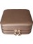 Fermuarlı Deri (Ahşap Kasalı ) Orta Boy Takı, Seyahat ve Mücevher Çantası,kutusu Bakır (15X15 Cm) 2