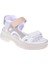 Cırtlı Comfort Kadın Sandalet SMS-4740 Beyaz 1