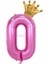 Pembe Taçlı Rakam Balon Seti Pembe 0 Yaş Balon Set Doğum Günü Balon Seti 1