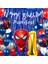 Spiderman Örümcek Adam Balon Set Balon Folyo Set Spiderman Konsept Doğum Günü Set 1 Yaş Balon 1