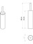 Paslanmaz Krom Wc Klozet Fırçası Gümüş Akıllı Kapak Tuvalet Fırçası 3