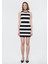 Kadın Siyah Çizgili Elbise 1310260-84514 3