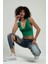 Benetton Yeşil Renkli Kadın Özel Sprey Boyamalı V Yakalı Spor Triko Atlet Büstiyer Crop Top Bluz SFYZ1013 1
