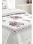 Çift Kişilik Microfiber Kapitone Yatak Örtüsü Flower Lila 4
