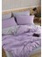 Sheri Home Lilac Düz Desen Çift Taraflı Çift Kişilik Nevresim 200 x 220 Pamuk01453020 1