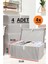Daisyhome 4 Adet Kapaklı Kutu Hurç Mega Boy 70*40*30* Çok Amaçlı Kutu Hurç 1