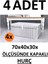 Daisyhome 4 Adet Kapaklı Kutu Hurç Mega Boy 70*40*30* Çok Amaçlı Kutu Hurç 2