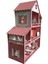 Ahşap Oyun Evi 80CM 36 Eşya Pembe Isim Yazılır Belinay 80CM 36 3