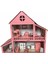 Ahşap Oyun Evi 80CM 36 Eşya Pembe Isim Yazılır Belinay 80CM 36 4