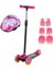 Cool Wheels Kız Çocuk Pembe LED Işıklı 3 Tekerlekli Twist Scooter Full Set 1