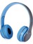Katlanabilir Bluetooth Kablosuz Oyuncu Kulaklığı P47 Mavi AA76 1