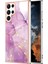 Samsung Galaxy S22 Ultra 5g Için Mermer Şık Desenli Tpu Tampon Telefon Kılıfı - Pembe (Yurt Dışından) 1