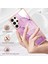 Samsung Galaxy S22 Ultra 5g Için Mermer Şık Desenli Tpu Tampon Telefon Kılıfı - Pembe (Yurt Dışından) 2