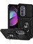 Motorola Edge 2022 Için Halka Ayaklı ve Kayar Kamera Kapaklı Telefon Kılıf - Siyah (Yurt Dışından) 1