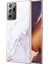 Samsung Galaxy Note 20 Ultra Için Mermer Şık Desenli Tpu Tampon Telefon Kılıfı - Beyaz (Yurt Dışından) 1