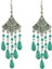 1 Çift Turkuaz Kulakdap Bohemian Boho Tibet Mücevherleri Küpe (Yurt Dışından) 1