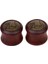 4xnovelty Yelken Deseni Ahşap Kulak Tıkacı Et Tünel Sedye Genişletici 16MM 4 Adet Küpe (Yurt Dışından) 4