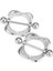 2 Adet Paslanmaz Çelik Rhinestone Meydanı Geometrik Kalkan Barbell Nipplering Küpe (Yurt Dışından) 5