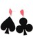 4X9CM/6CM Abizle Akrilik Poker Kartı Sarkla Lady Game Costume 6cm 4 Adet Küpe (Yurt Dışından) 2