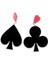 4X9CM/6CM Abizle Akrilik Poker Kartı Sarkla Lady Game Costume 6cm 4 Adet Küpe (Yurt Dışından) 3
