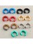 14 Adet Çok Renkli Basit Huggie Kasnak Erkek Kadın Partisi Punk Takılar 14 Adet 8mm Küpe (Yurt Dışından) 4