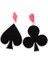7X9CM/6CM Abizle Akrilik Poker Kartı Sarkla Lady Game Costume 6cm 7 Adet Küpe (Yurt Dışından) 1