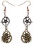 Antika Steampunk Balık Kancası Dangle Bronz Cog Dişli Alaşım Kulak Takı Küpe (Yurt Dışından) 1