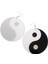 1 Çift Büyük Yuvarlak Yin Yang I Benzersiz Damla Sallanan Takı Küpe (Yurt Dışından) 5