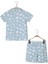 Kız Çocuk Düğmeli Kısa Kollu Pijama Takımı 1