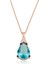 Gümüş Mavi Topaz Damla Bayan Kolye SL5803 1