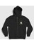 Unisex Siyah Catman Kedi Fermuarlı Kapüşonlu Sweatshirt 1